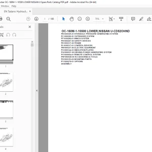 Tadano Crane OC-OC-160M-1-10500 LOWER,NISSAN U-CD52OHND Parts Manual PDF