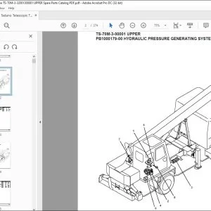 Tadano Telescopic Truck Crane TS-70M-3-00001 UPPER Parts Manual