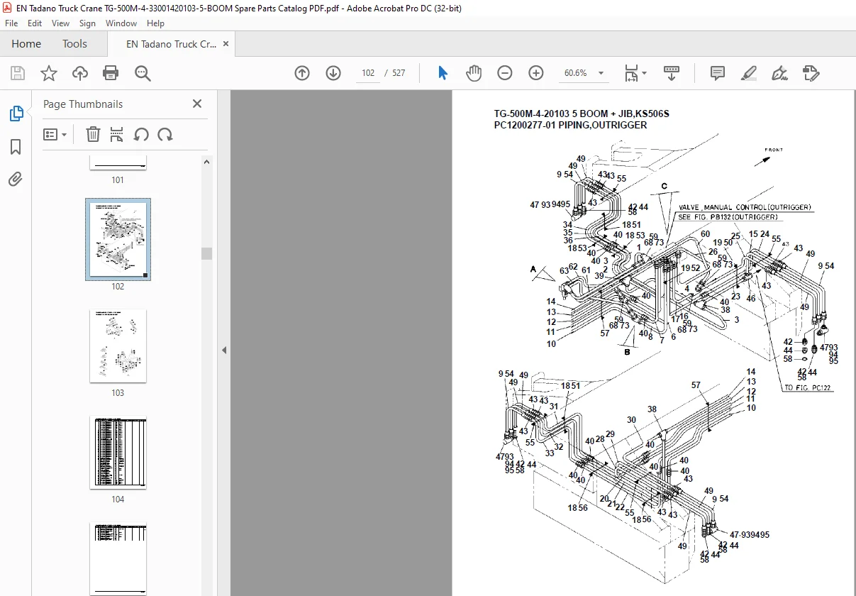Tadano Truck Crane TG-500M-4-20103 5 BOOM + JIB,KS506S Parts Manual - PDF DOWNLOAD - Image 2