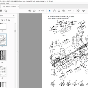 Tadano Truck Crane TL-250M-5-20101 4 BOOM + JIB,KS305R Parts Manual