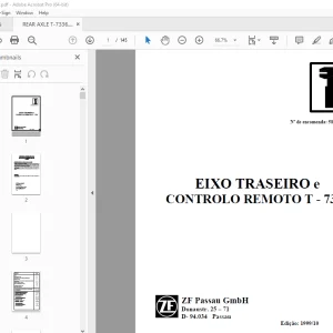 ZF EIXO TRASEIRO e CONTROLO REMOTO T-7336 MANUAL DE REPARAÇÃO PDF