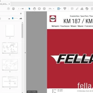 Fella KM 187, KM 225 Mower Parts Manual 2010 - PDF