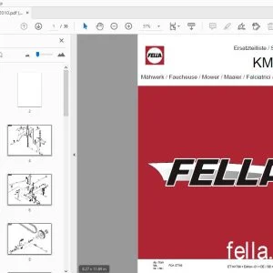 Fella KM 187 Mower Parts Manual 2010 - PDF