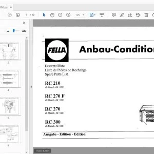 Fella RC 210-300 Cultivation Conditioner Parts Book PDF