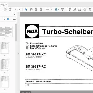 Fella SM 310 FP-KC, SM 310 FP-RC Parts Manual - PDF