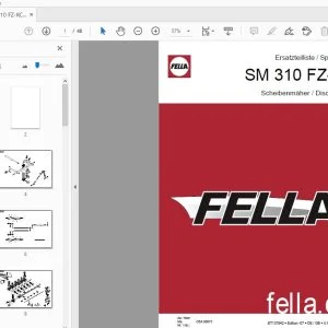 Fella SM 310 FZ-KC Disc-Mowers Parts Manual 2011 - PDF