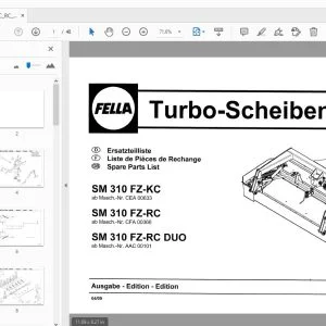 Fella SM 310 FZ-KC, SM 310 FZ-RC, SM 310 FZ-RC DUO Parts Manual - PDF