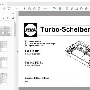 Fella SM 310 FZ, SM 310 FZ-SL Parts Manual - PDF