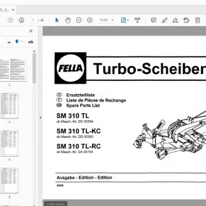 Fella SM 310 TL, SM 310 TL-KC, SM 310 TL-RC Disc-Mowers Parts Manual 2008 - PDF