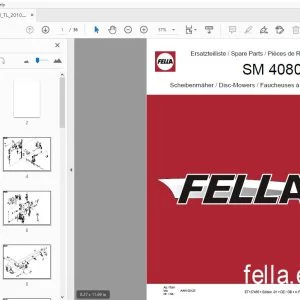 Fella SM 4080 TL Disc-Mowers Parts Manual - PDF