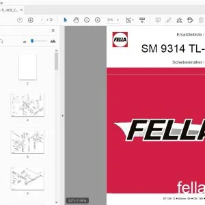 Fella SM 9314 TL-KCB Disc Mower Parts Manual - PDF
