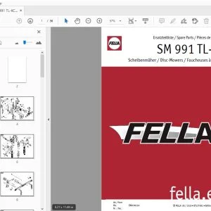 Fella SM 991 TL-KC Disc-Mowers Parts Manual - PDF