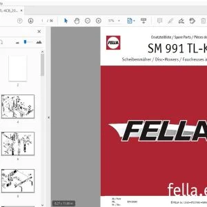 Fella SM 991 TL-KCB Disc Mower Parts Manual 2010 - PDF