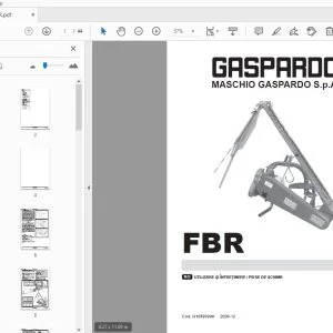 GASPARDO FBR UTILIZARE ŞI ÎNTREŢINERE  PIESE DE SCHIMB MANUAL - PDF
