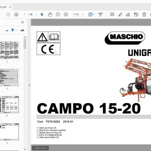 Gaspardo Campo 15-20 Parts Manual F07015223 - PDF