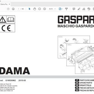 Gaspardo Dama Parts Manual G19530962 - PDF