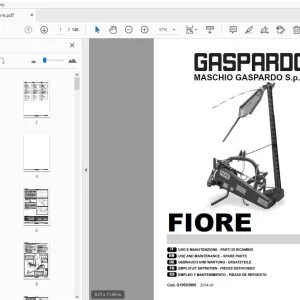 Gaspardo Fiore Use & Maintenance, Spare Parts Manual - PDF DOWNLOAD