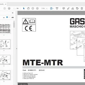 Gaspardo MTE-MTR Parts Manual G19531171 - PDF