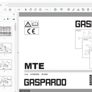 Gaspardo MTE Parts Manual G19530265 - PDF