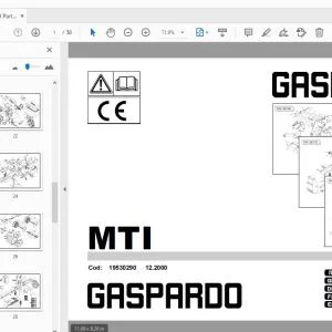 Gaspardo MTI Parts Manual 19530290 - PDF