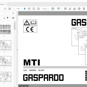 Gaspardo MTI Parts Manual 19530293 - PDF