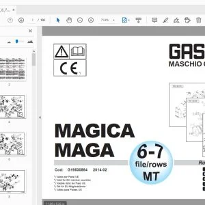 Gaspardo Magica Maga 6-7 FileRows MT Parts Manual G19530894 - PDF