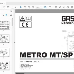 Gaspardo Metro MT/SP Parts Manual G19530915 - PDF