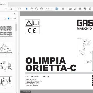 Gaspardo OLIMPIA ORIETTA-C Parts Manual G19530931 - PDF