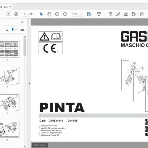 Gaspardo Pinta Parts Manual G19531010 - PDF