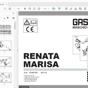 Gaspardo Renata Marisa Parts Manual G19531351 - PDF