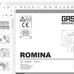 Gaspardo Romina Parts Manual G19531371 - PDF