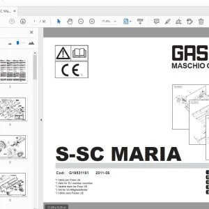 Gaspardo S-SC Maria Parts Manual G19531161 - PDF