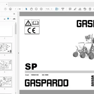 Gaspardo SP Parts Manual 19530100 - PDF