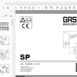 Gaspardo SP Parts Manual G19530198 - PDF