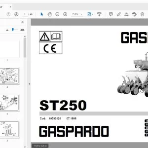 Gaspardo ST250 Parts Manual 19530120 - PDF