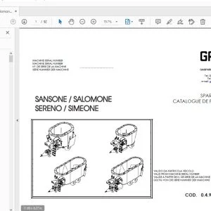 Gaspardo Salomone Parts Manual G19531291 - PDF