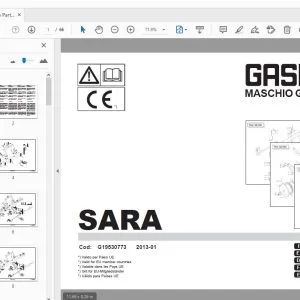 Gaspardo Sara Parts Manual G19530773 - PDF