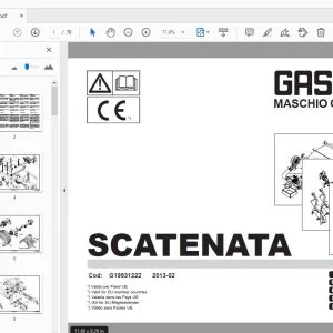 Gaspardo Scatenata Parts Manual G19531222 - PDF