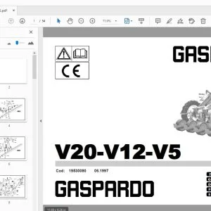 Gaspardo V20-V12-V5 Parts Manual 19530080 - PDF