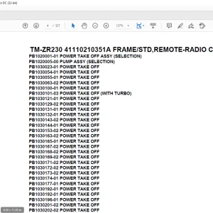 Tadano Crane TM-ZR230 41110210351A FRAME/STD,REMOTE-RADIO CONT.,HOOK-IN Parts Manual - PDF
