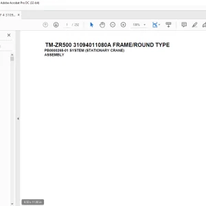 Tadano Cargo Crane TM-ZR500 31094011080A FRAMEROUND TYPE Parts Manual  - PDF DOWNLOAD