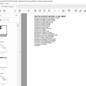 Tadano Crane GR-750-2-00105 5 BOOM + 2 JIB, 2M2D Parts Manual PDF