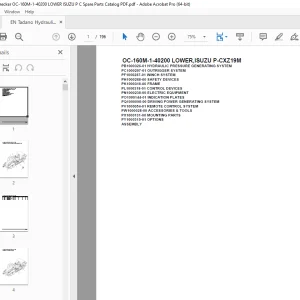 Tadano Crane OC-160M-1-40200 LOWER,ISUZU P-CXZ19M Parts Manual PDF
