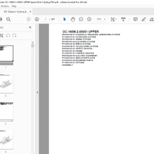 Tadano Crane OC-160M-2-00001 UPPER Parts Manual - PDF DOWNLOAD