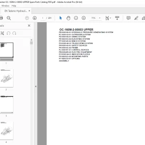 Tadano Crane OC-160M-2-00003 UPPER Parts Manual - PDF DOWNLOAD