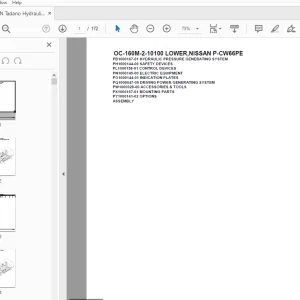 Tadano Crane OC-160M-2-10100 LOWER,NISSAN P-CW66PE Parts Manual PDF