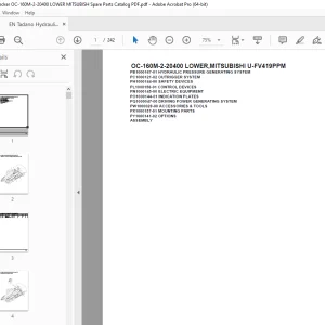 Tadano Crane OC-160M-2-20400 LOWER,MITSUBISHI U-FV419PPM Parts Manual PDF