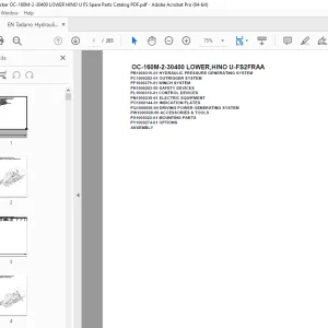 Tadano Crane OC-160M-2-30400 LOWER,HINO U-FS2FRAA Parts Manual PDF