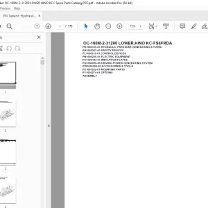 Tadano Crane OC-160M-2-31200 LOWER,HINO KC-FS4FRDA Parts Manual PDF