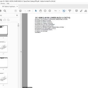 Tadano Crane OC-160M-2-40100 LOWER,ISUZU U-CXZ71Q Parts Manual PDF
